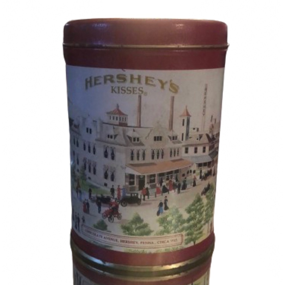 HERSHEY’S KISSES HOMETOWN SERIES CANISTER #4 • VINTAGE 1990 • ROUND